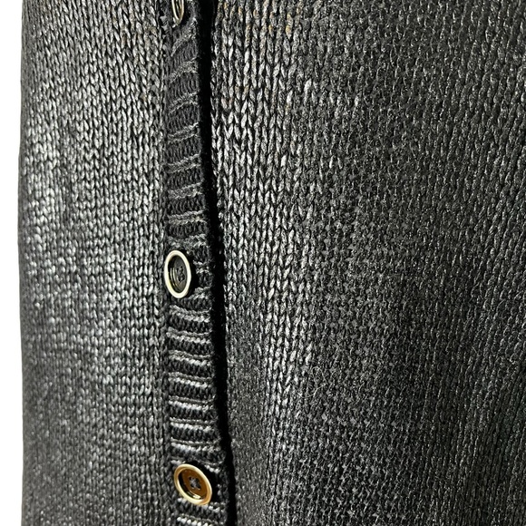 Jones New York Black Cardigan Sweater has tiny hole in front taking to get fixed - Picture 4 of 5